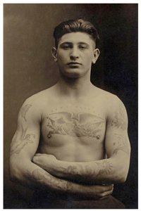 Portrait of a Tattooed American Soldier by Unbekannt Unbekannt